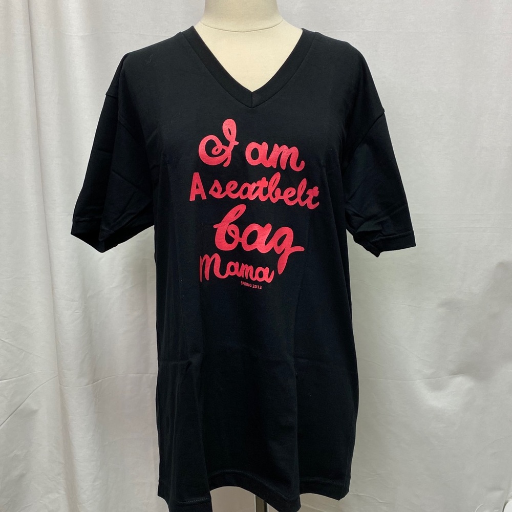 Vintage Harvey's Original Seatbelt Mama V Neck Tee